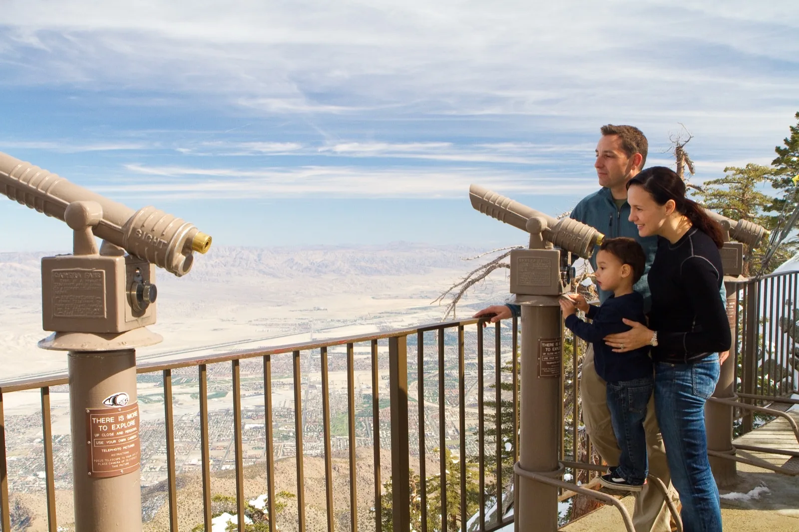 View from the Palm Springs Aerial Tram looking out over the Coachella Valley desert