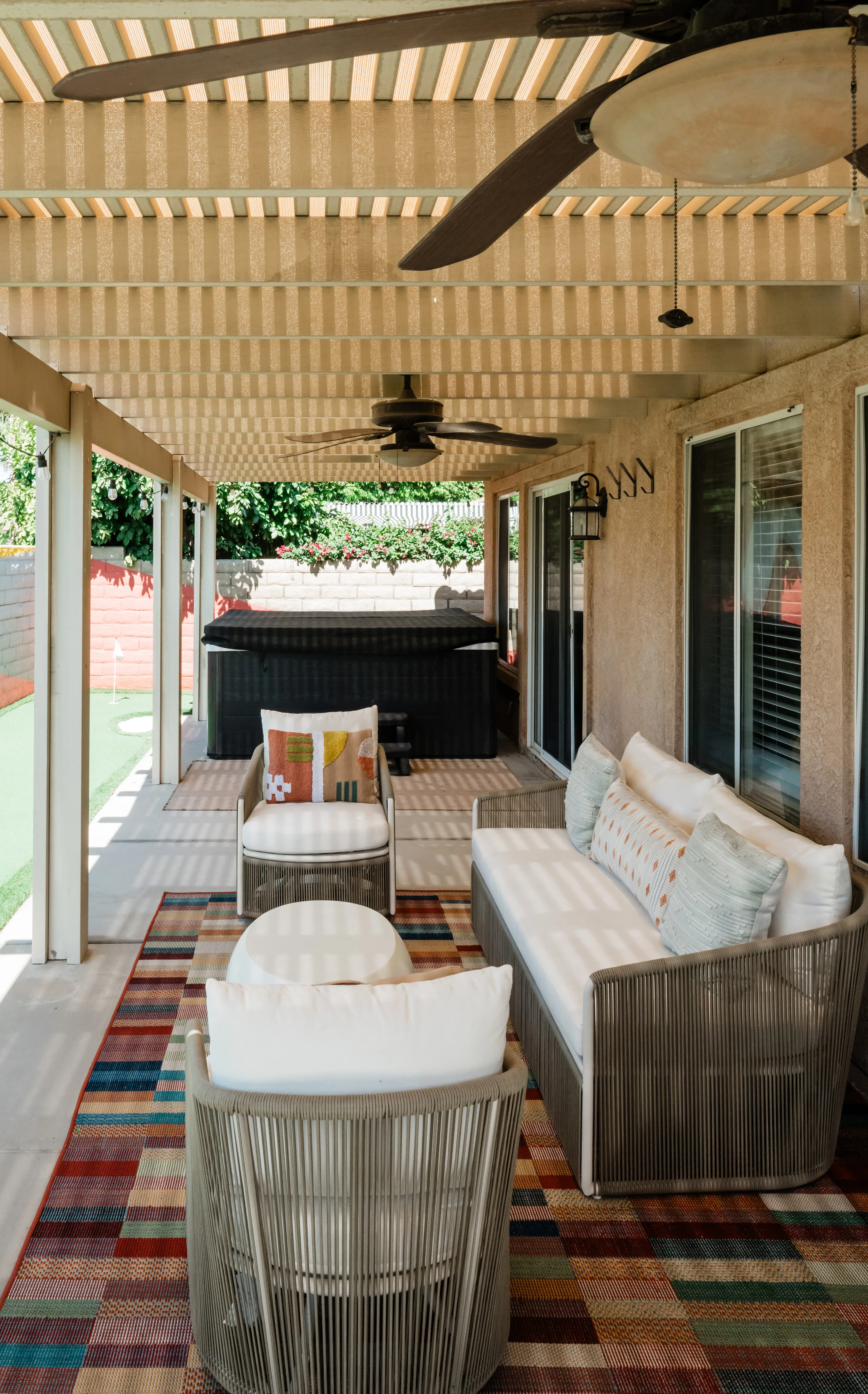 Cozy Cactus outdoor area — Coachella festival stay