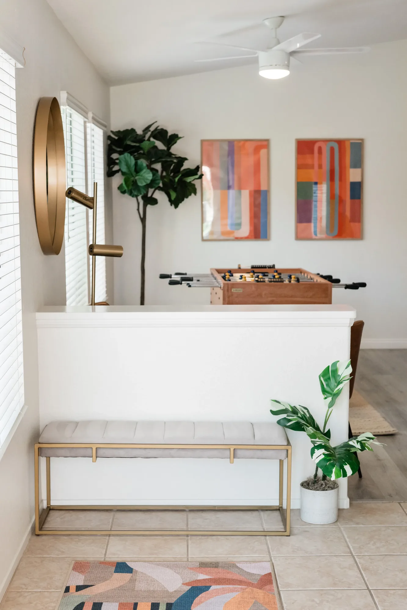 Cozy Cactus kitchen with labeled drawer system and Stokke high chair